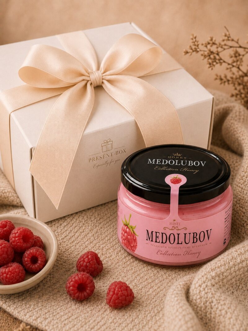 Мёд-суфле Medolubov с малиной, 250 мл